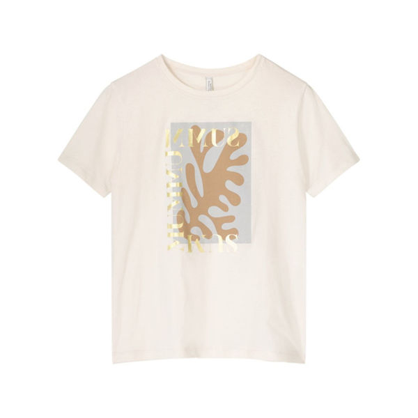 Summum T-Shirt Leaf Artwork Ivory