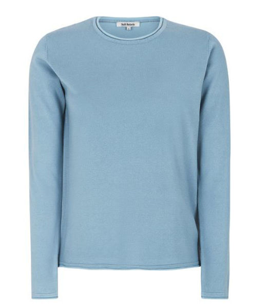 Soft Rebels Maria O-Neck Bluse Ashley Blue