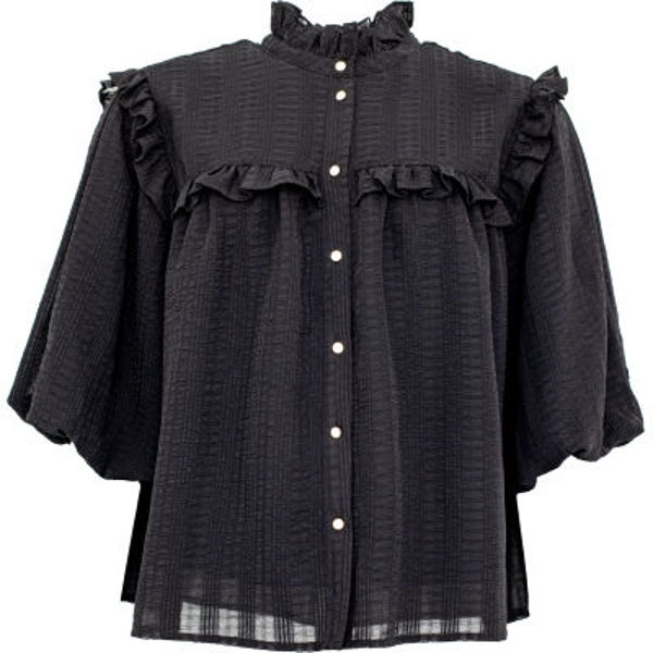 Costa Mani Bluse Fluffy Black