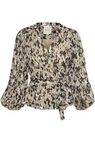 Part Two Bluse Tria Texture Print Gold