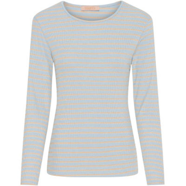 Marta Langærmet T-shirt Celeste / Gold