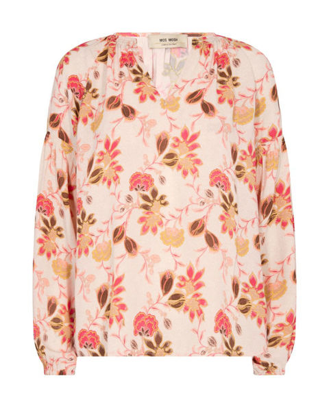 Mos Mosh Tjana Fleur Bluse Silver Pink