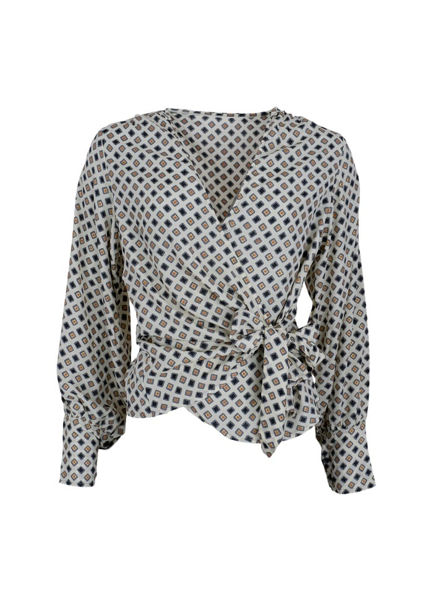 Black Colour Bluse Luna Wrap
