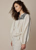 Summum Bluse Embroidery Dobby Ivory
