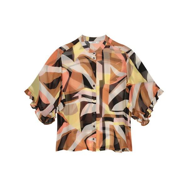 Summum Bluse Modern Art Print Multicolour