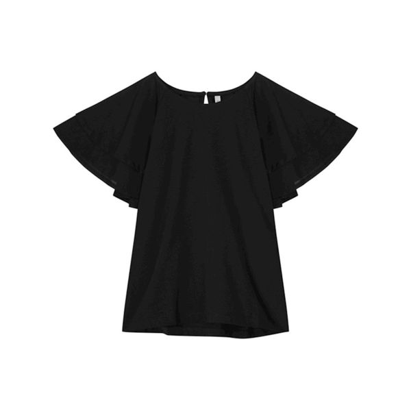 Summum Bluse Butterfly Sleeves Black