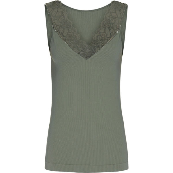 Tim & Simonsen Top Belen Lace Olive