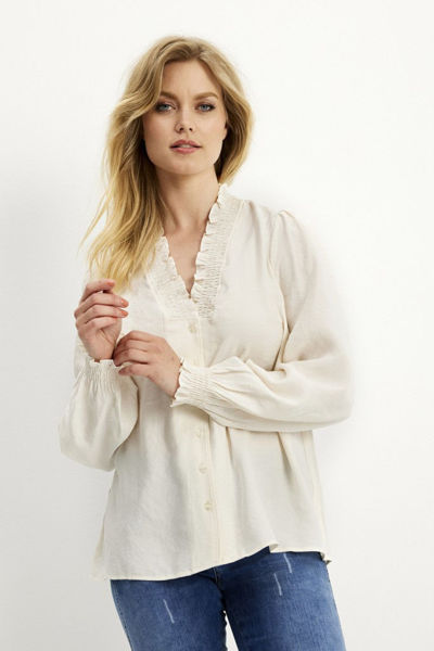 In Front Bluse Zoey Eggshell
