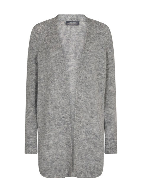 Mos Mosh Strik Cardigan Thora Long Grey Melange